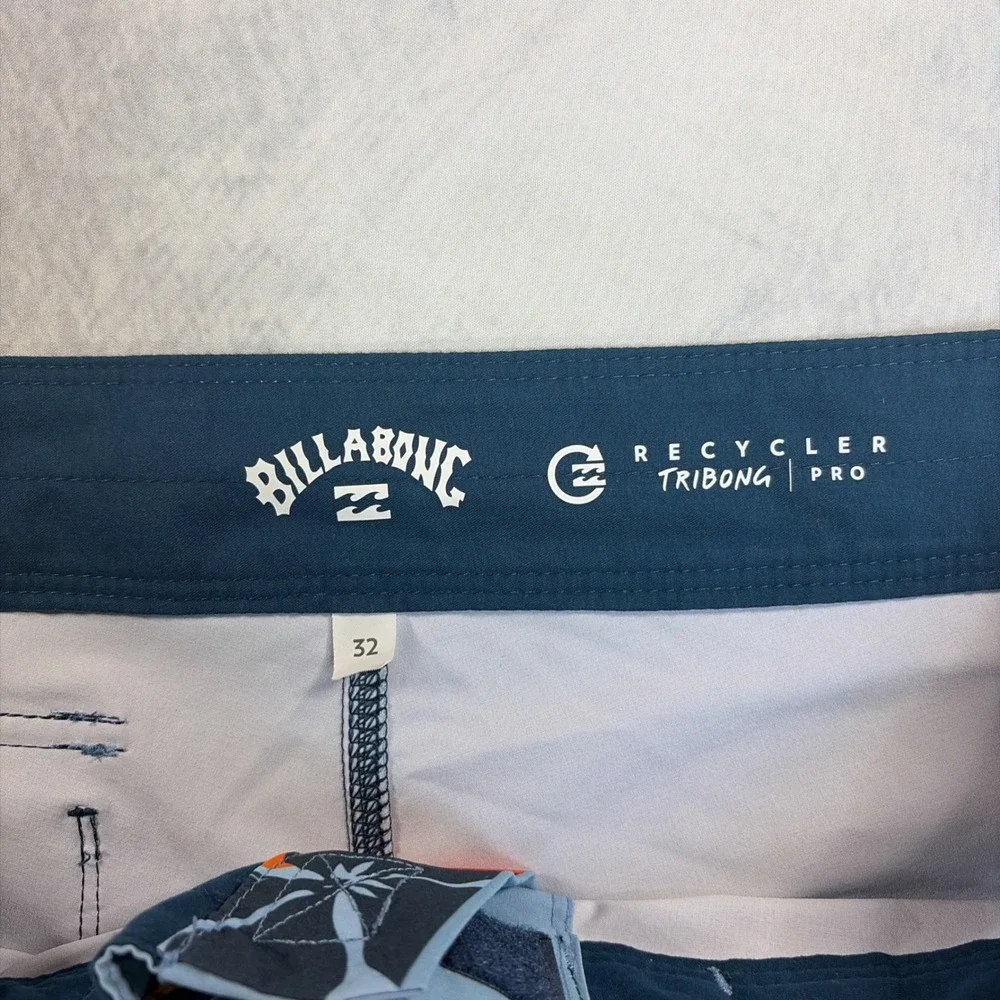 Billabong Tribong Pro Board Shorts Mens 32 Blue Tropical Floral Recycler